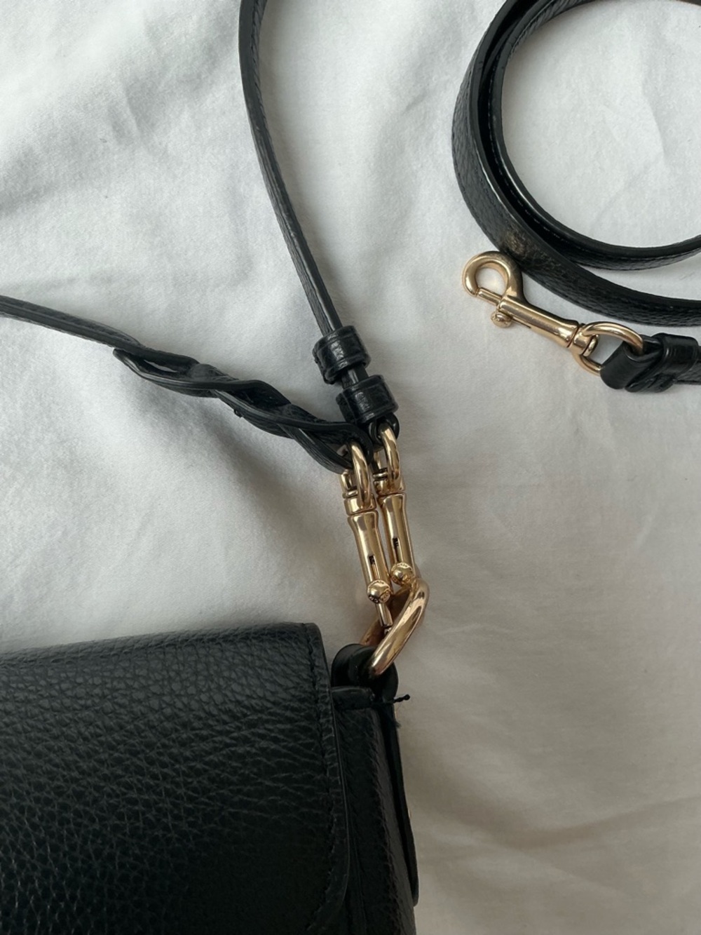 Coach Black Leather Shoulder Bag with Gold Hardware - Picture 6 of 8